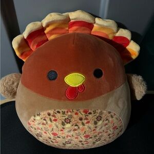 Plush Turkey squishmellow with Colorful Feathers